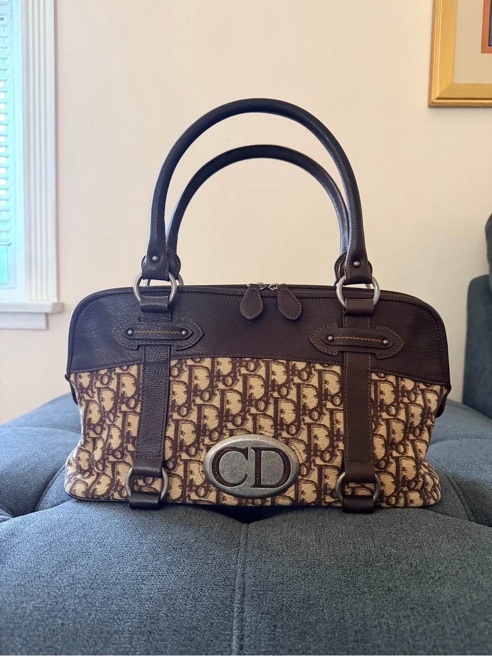 Christian Dior Y2K monogram Trotter Shoulder Bag
